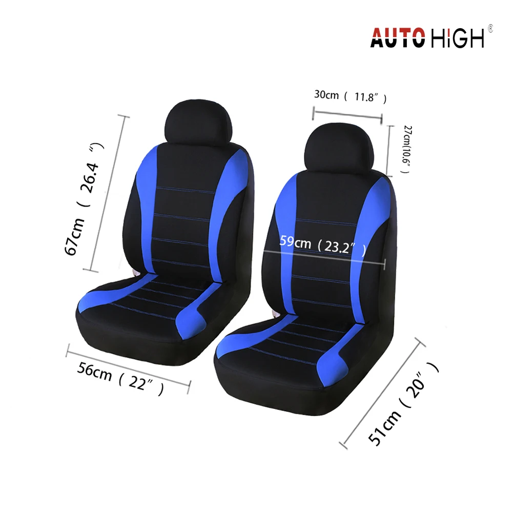Coprisedili per auto AUTO HIGH universali adatti per la maggior parte delle auto SUV camion furgoni protezione per seggiolino auto in poliestere - coppia anteriore - immagine 6