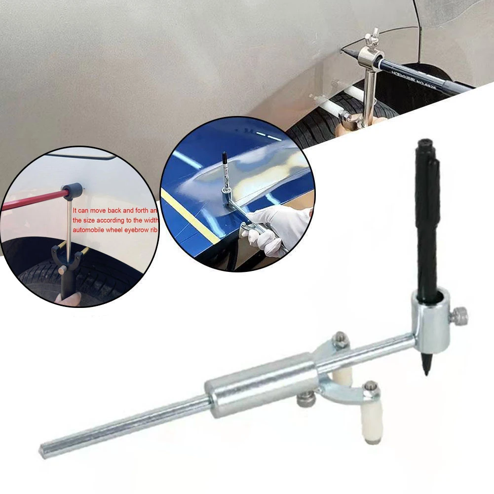 Parallelo Scriber Wheel Sopracciglio Rib Line Car Sheet Metal Dent Repair Tool 0-20Cm Regolabile Car Wheel Sopracciglio Mark Raschietto