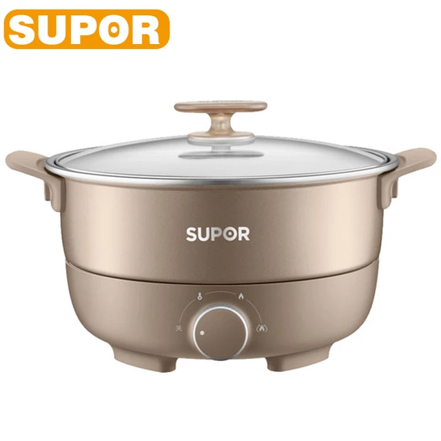 Supor Electric Wok Multi-functional Electric Hot Pot Home Electric Wok  Integrated Electric Wok Steamer Non-stick Electric Cooker - AliExpress