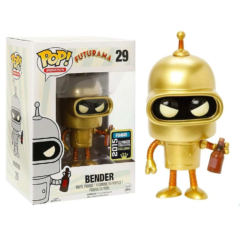 thumbnail image 5 of Funko pop FUTURAMA Bender #29 Fry #27 Figura de vinilo Muñeca Modelo Juguetes, 5 of 5