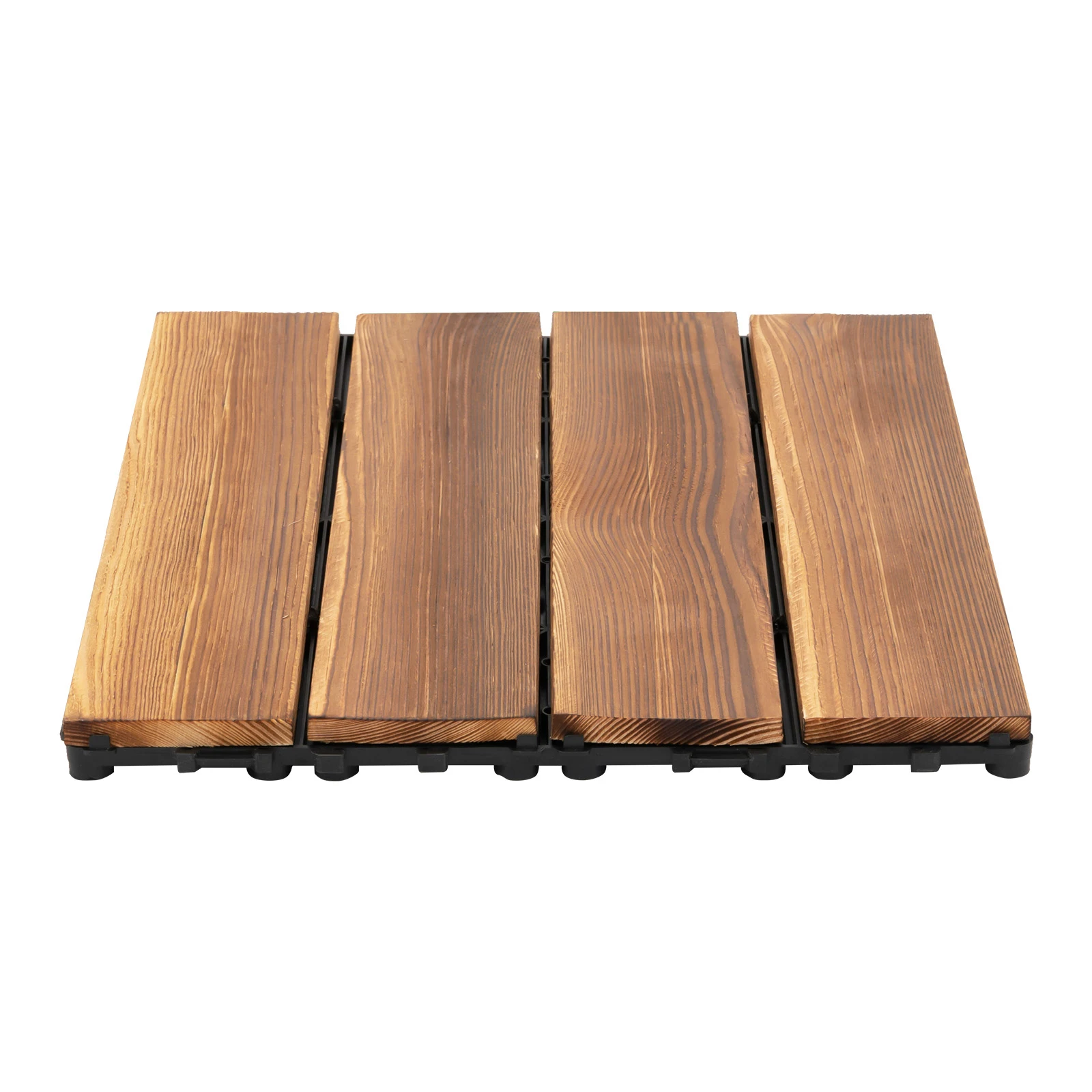 36er-Pack Rutschfeste Holz-Verbundbodenplatten 30,5 cm × 30,5 cm, DIY Braune Hartholz-Verbund-Terrassenplatten – Detail 2