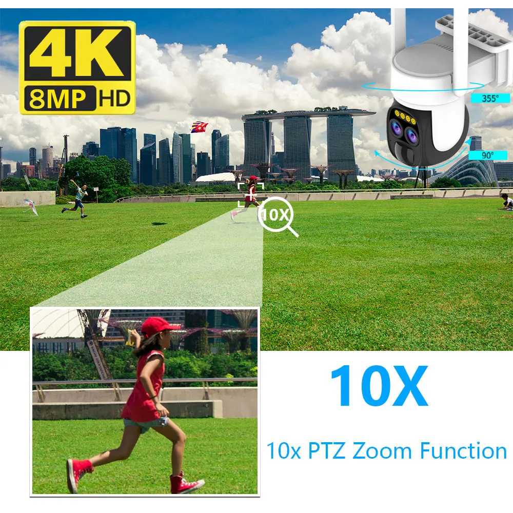 HD 8MP PTZ WiFi Camera Real Spy Gadgets for Sale