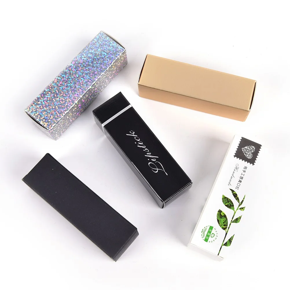 

5g 5ml Cardboard Cosmetic Packaging Boxes Lipstick Tube DIY Packing Box Colorful Kraft Paper Valentine'S Day Gift Supplies