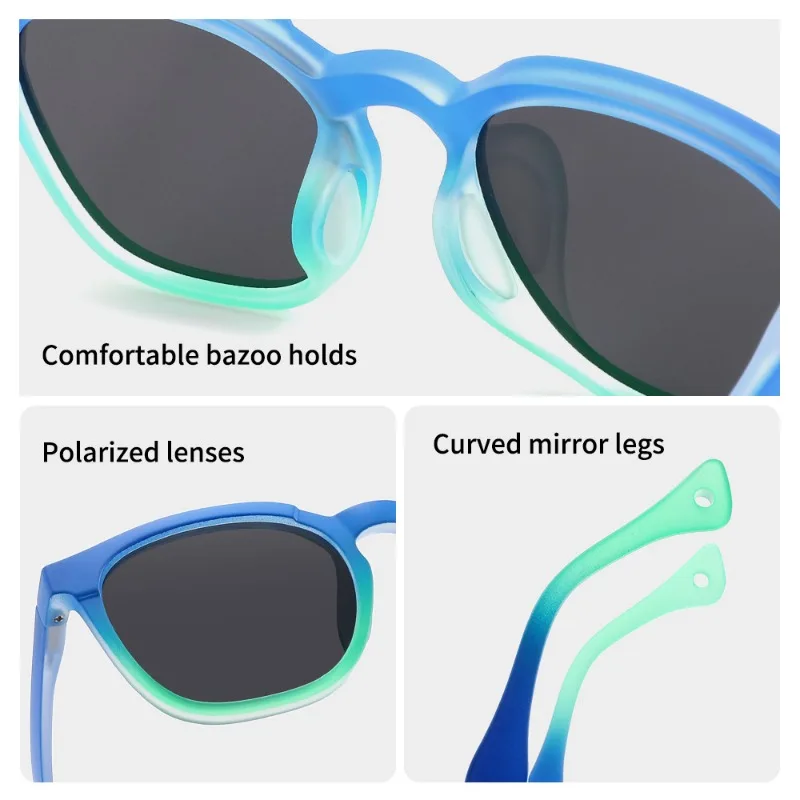 Kids Sunglasses Boys Girls Polarized Sunglasses Toddler Square UV400 Sun Glasses TR Jelly Color Frame For Youth Child Age 3-12 For kids sunglasses,children sunglasses