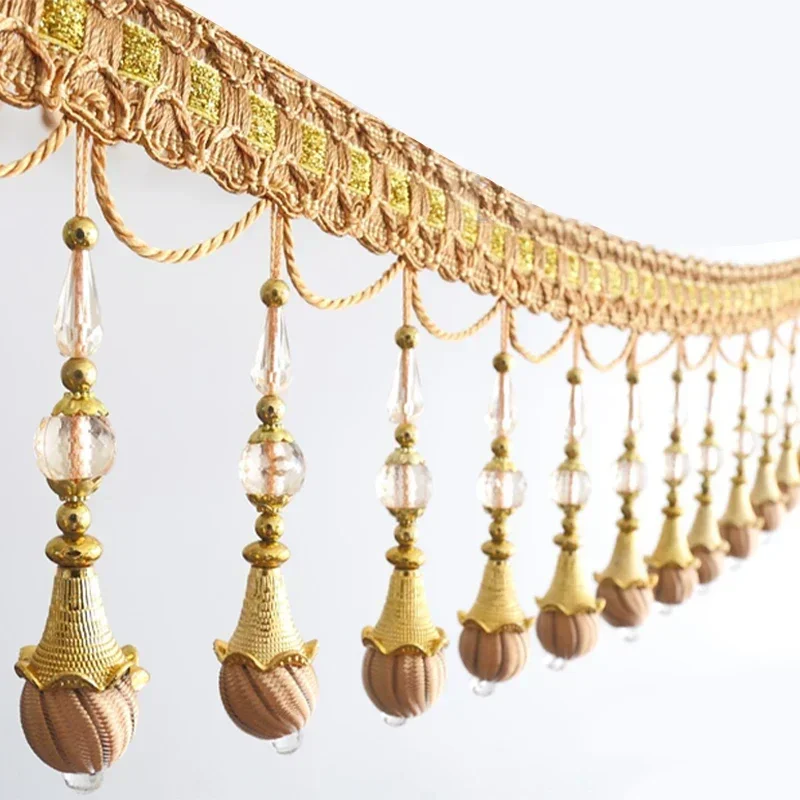 13.5cm 커튼 액세서리 술 프린지 트림 파인애플 비드 리본 홈 섬유 커튼 봉제 장식