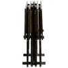 Indoor Folding Table Set of 4 in Black L19 x W15 x H26 inches. 4 Tables+1 Rack Stand. 5