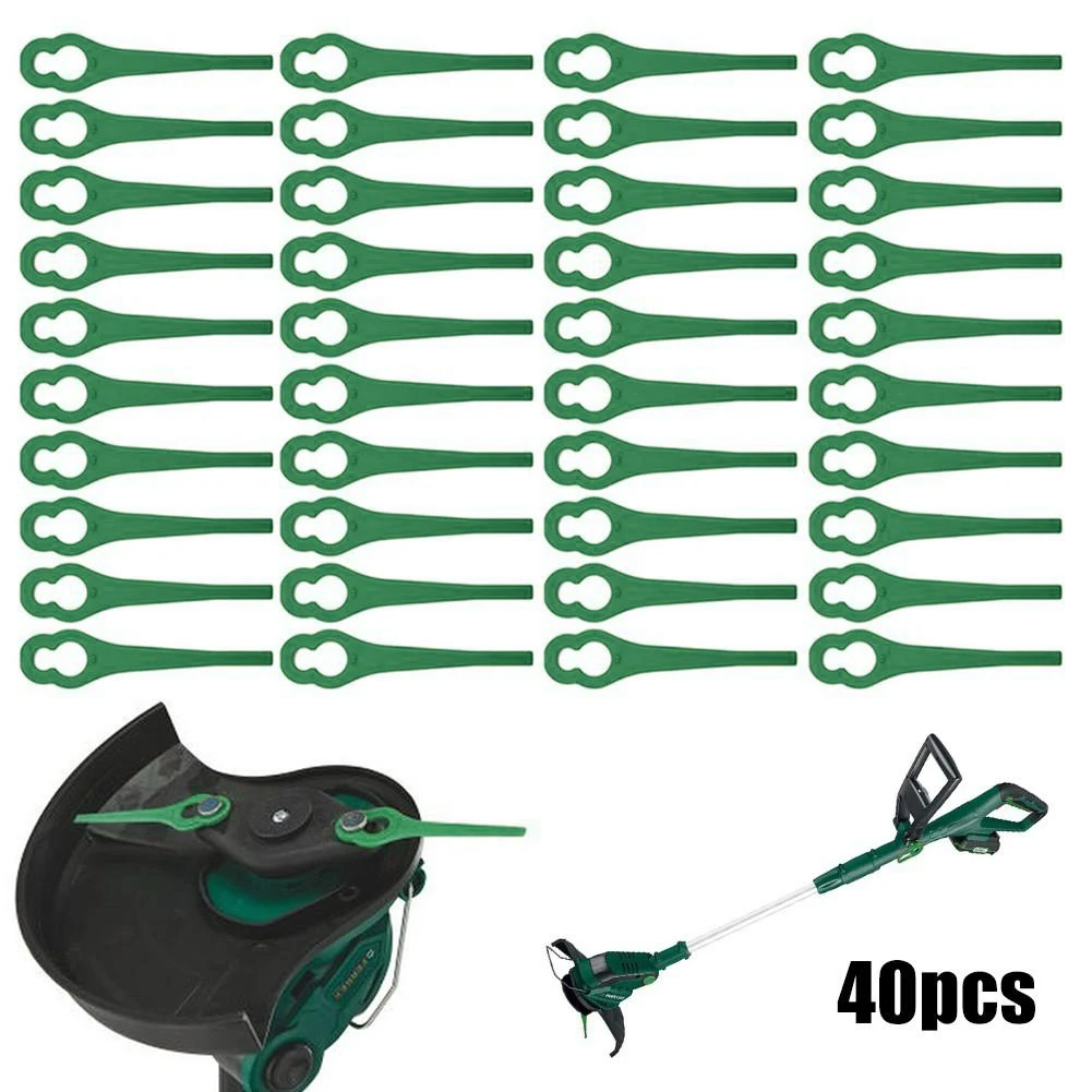 40pcs Plastic Blades For Ferrex Aldi Far 201 Grass Trimmer 97699