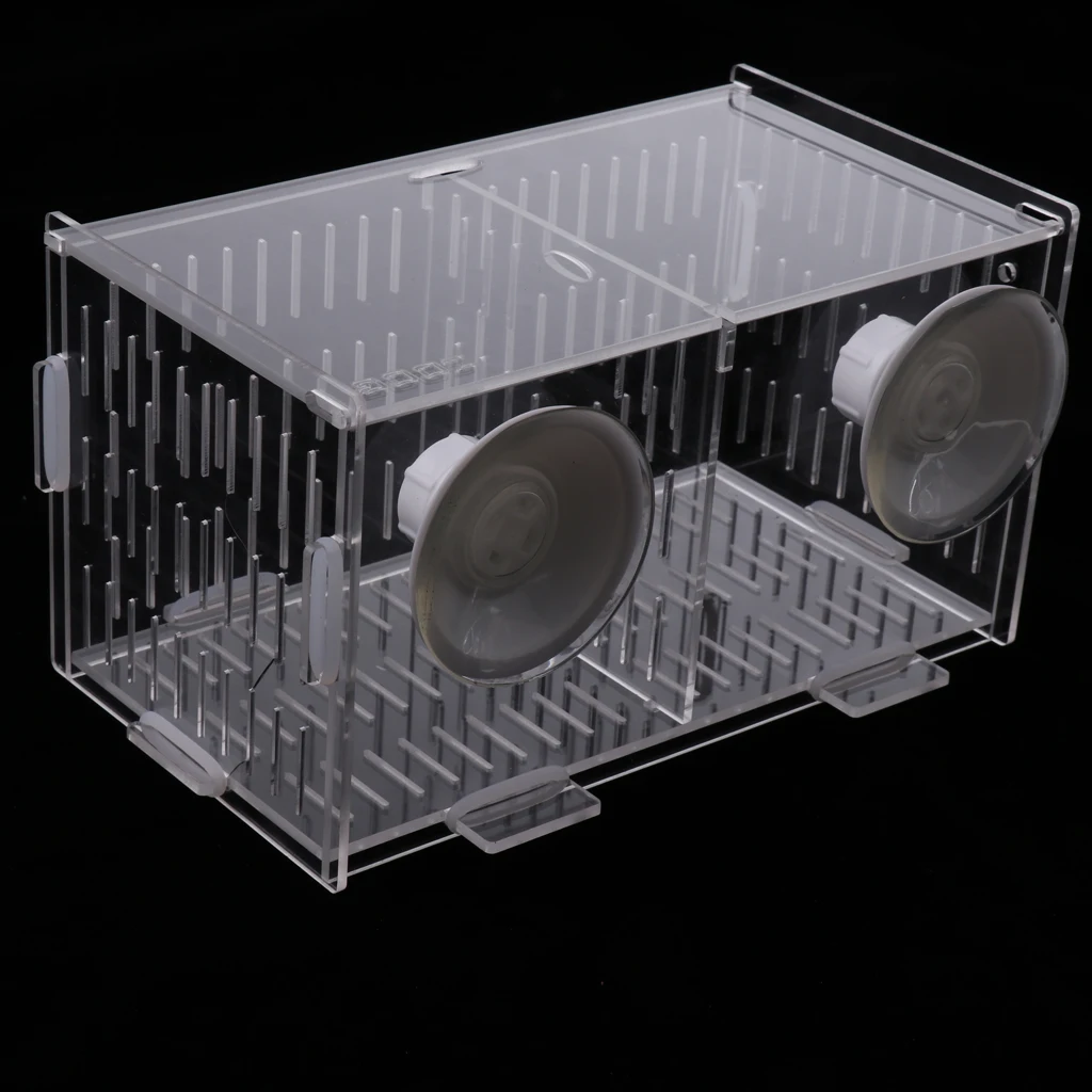 Acrylic Breeder Isolation Divider Hatching Boxes Accessory for Small Baby Fishes Shrimp Clownfish Guppy