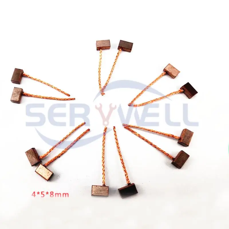 10Pcs Car Truck Vehicle Automobile Window Windscreen Wiper Glass Lifter Micro Motor 4x5x8mm Carbon Brushes