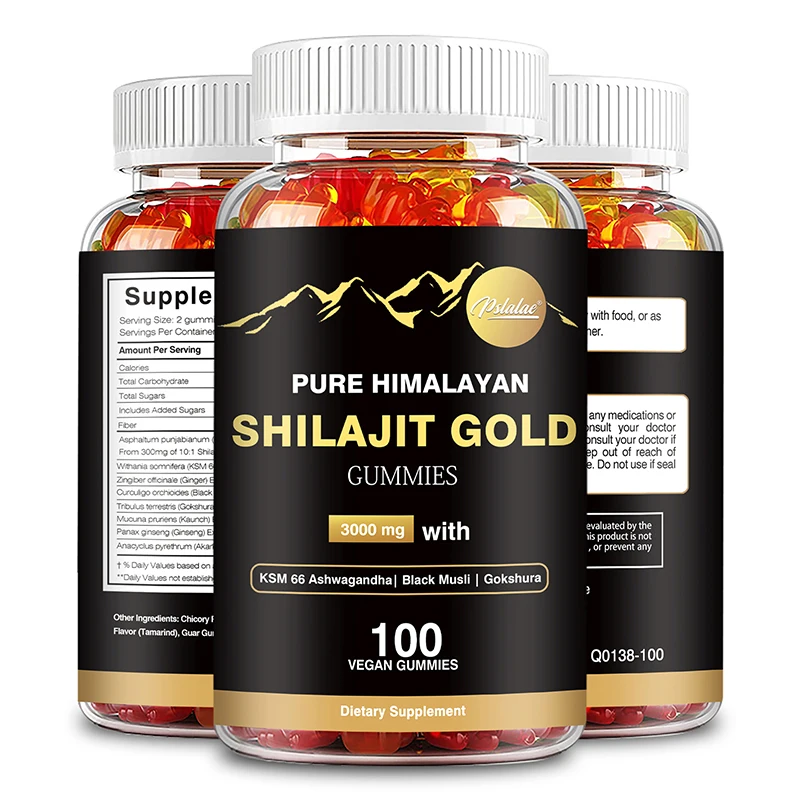Shilajit Gold Gummies Immune System Memory & Brain Health Accelerate Body Metabolism Energy Production Athletic Performance
