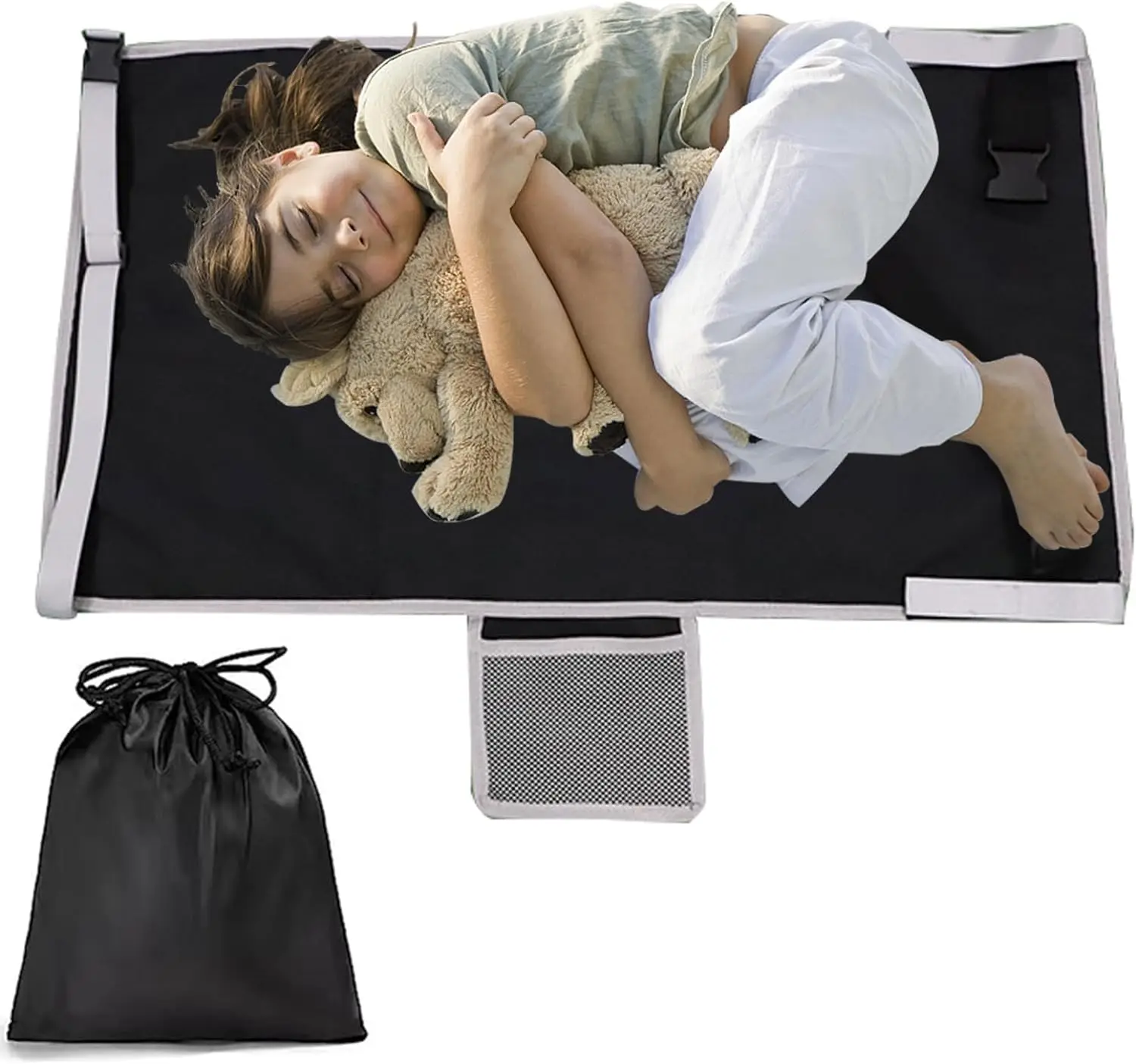 Toddler Airplane Bed, Portable Travel Bed Airplane Footrest for Kids, Foldable Bed,Travel Rest Pad for Kids
