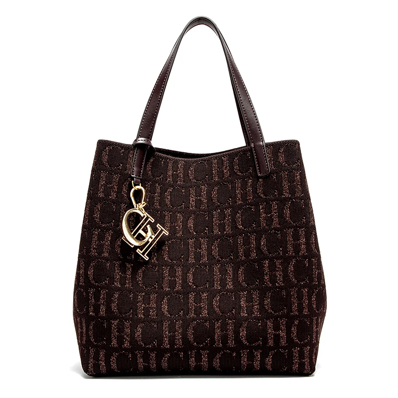 حقيبة يد نسائية من CHCH جديدة بلون سادة Flyknit حق...