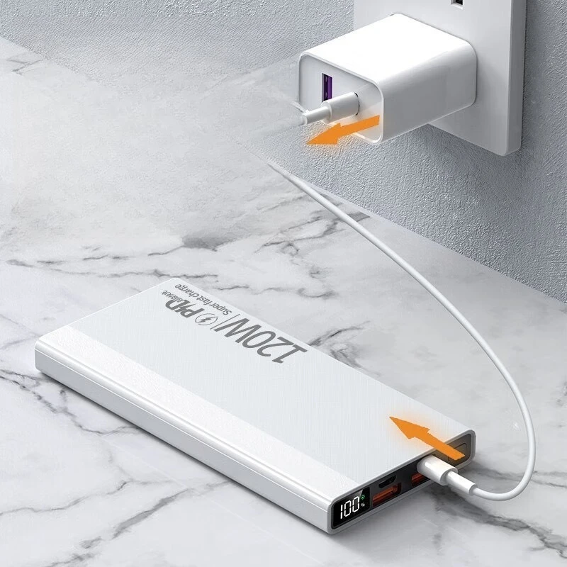 20W 초고속 충전 500000mAh 보조배터리 대용량 PD 디지털 디스플레이 휴대용 외장 배터리 20000mAh 57000mAh