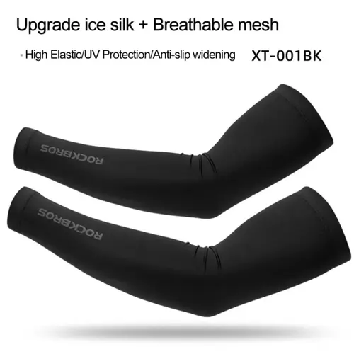 ROCKBROS  Arm Sleeve Breathable Quick Dry UV Protection Cycling Sport Sleeve Ice Fabric Sunscreen Sports Wear Fitness Arm Sleeve - Image 13