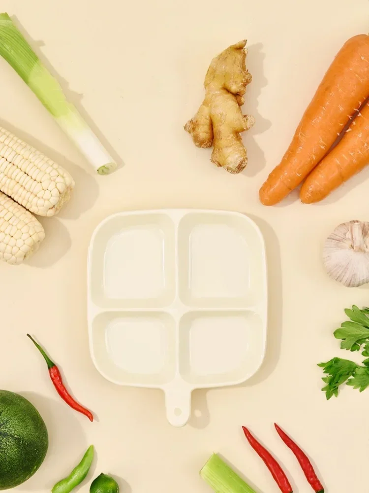 4 Compartment Fruit Plates Dinning-Table Divided Plate