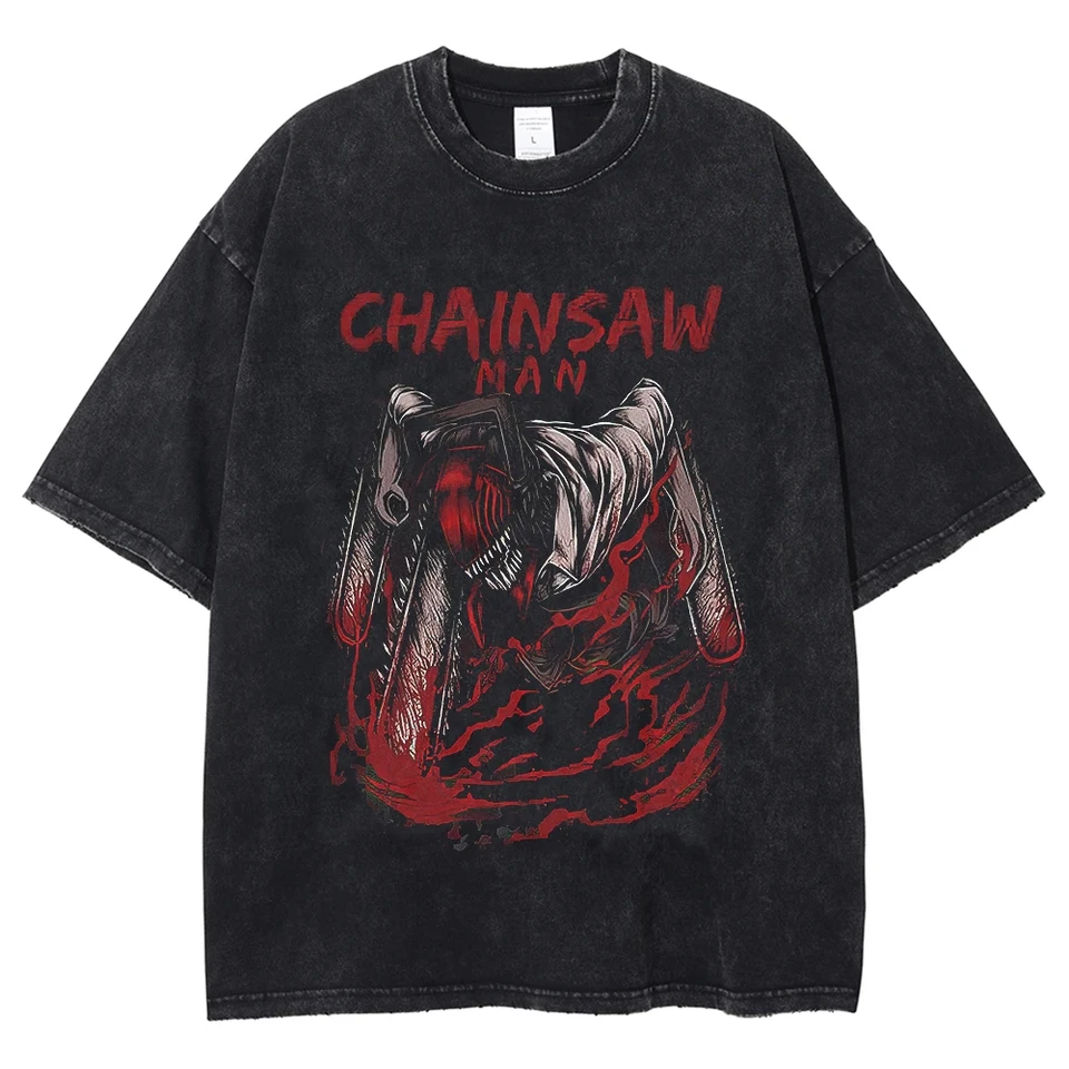 Men's T-shirts Vintage Baggy Tee Cotton Loose Short Sleeves