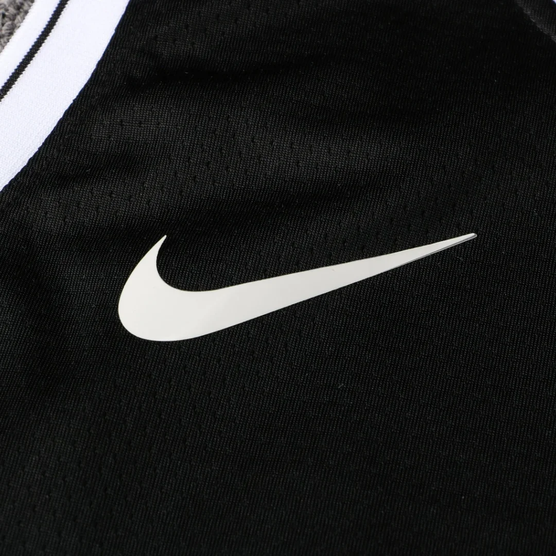 Nike Men's Basketball Jerseys, Fashionable, Solid-color, Durable, Stretchable, Printed, Sleeveless Basketball Jerseys, Black