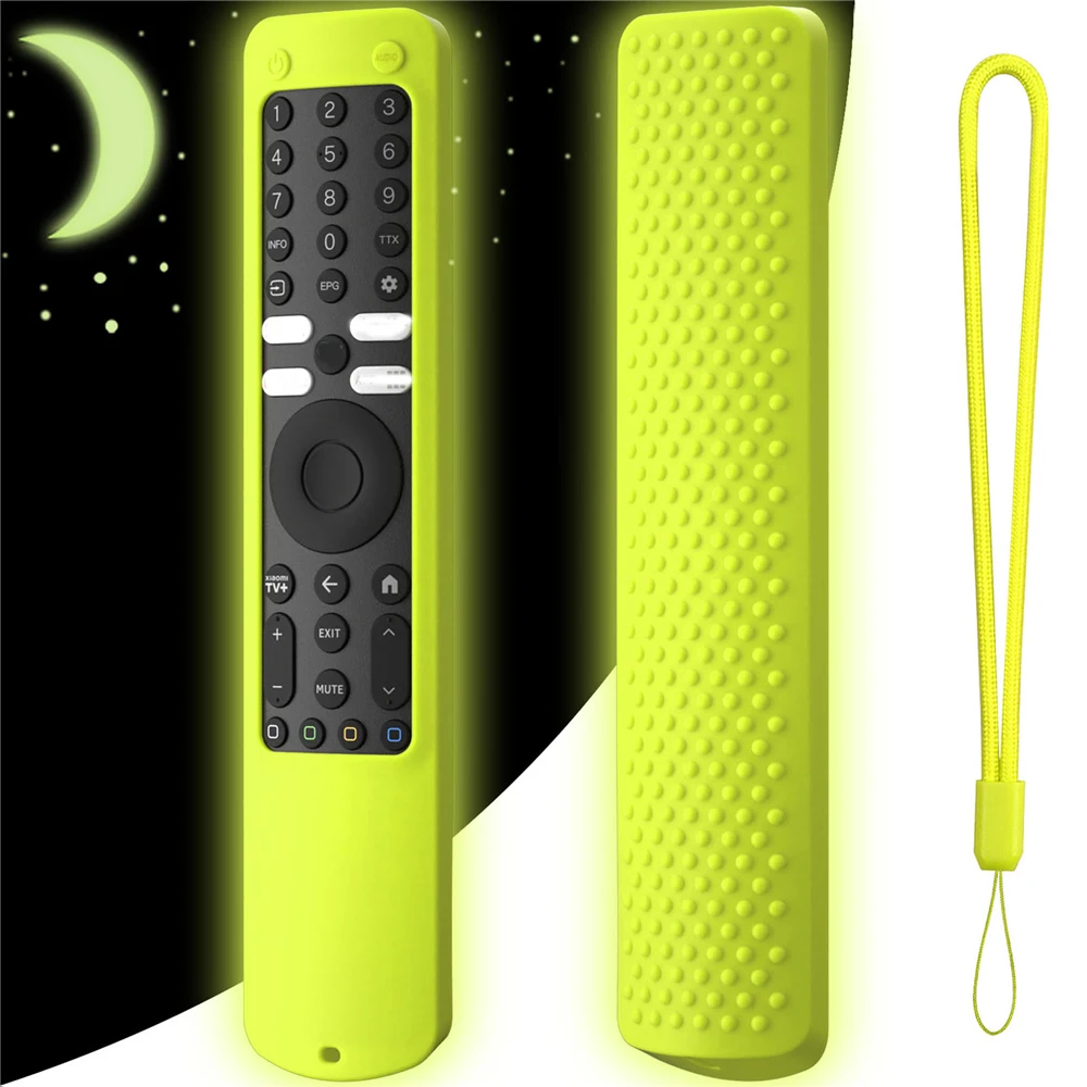 Silicone Remote Case Silicone Remote Cover Silicone Remote Sleeve Remote Controller Cover Silicone Case Protector Silicone Case Protective Cover For Xiaomi XMRM-ML Remote Control Cover Protector With Lanyard Remote Accessories