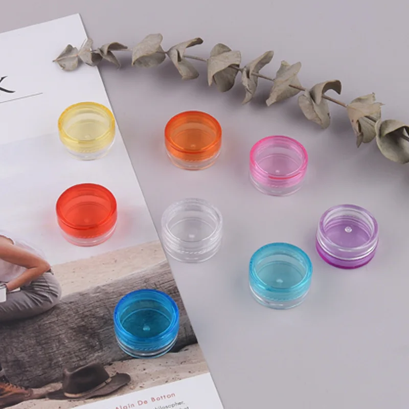 

Разноцветные многоразовые бутылки, дорожный косметический контейнер, белая пластиковая пустая банка для макияжа, 2/3/5 шт.