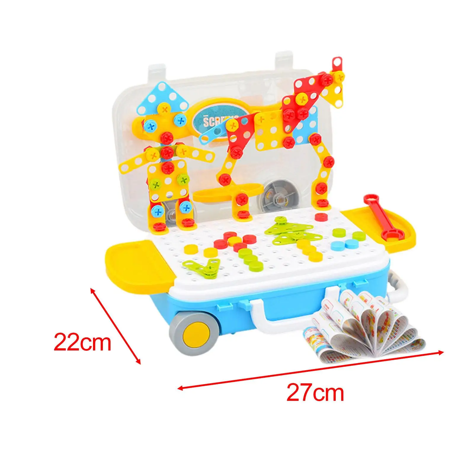 Kids Nut and Bolts Toy Nut Puzzles Block DIY Electric Drill Toy Imagination