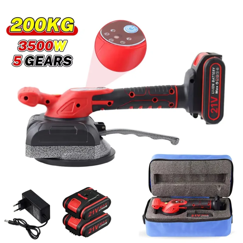 Machine à carrelage sans fil, 200KG, vibrateur de carrelage, 5 vitesses, outils électriques de nivellement, ventouse élargie, pavage de carrelage