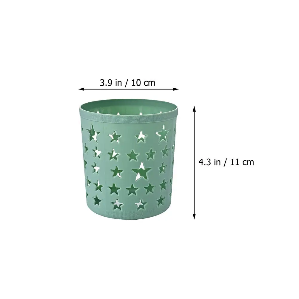 4Pcs 다섯개 별 모양의 빈티지 스타일 데스크탑 보관함 PP 플라스틱 펜 홀더 문구 정리함 브러쉬 컨테이너