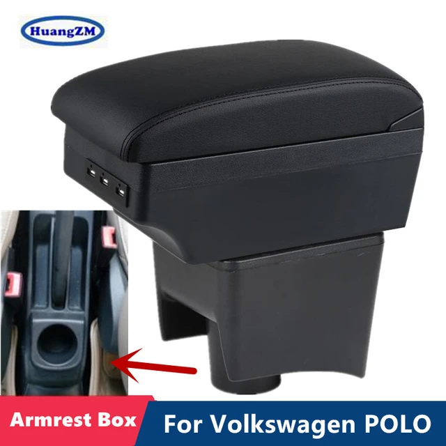 Für Volkswagen POLO Armlehne box 2010-2018 neue Für VW POLO Mk5 6R Vento Auto  Armlehne box Zentrum Speicher box Auto zubehör - AliExpress