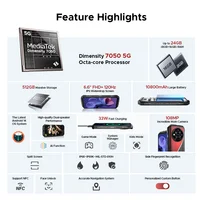 World Premiere DOOGEE S118 Pro 5G Rugged Phone 6.6'' FHD 120Hz 8GB RAM 512GB ROM 10800mAh Battery Android 14 Cell Phone With NFC 2
