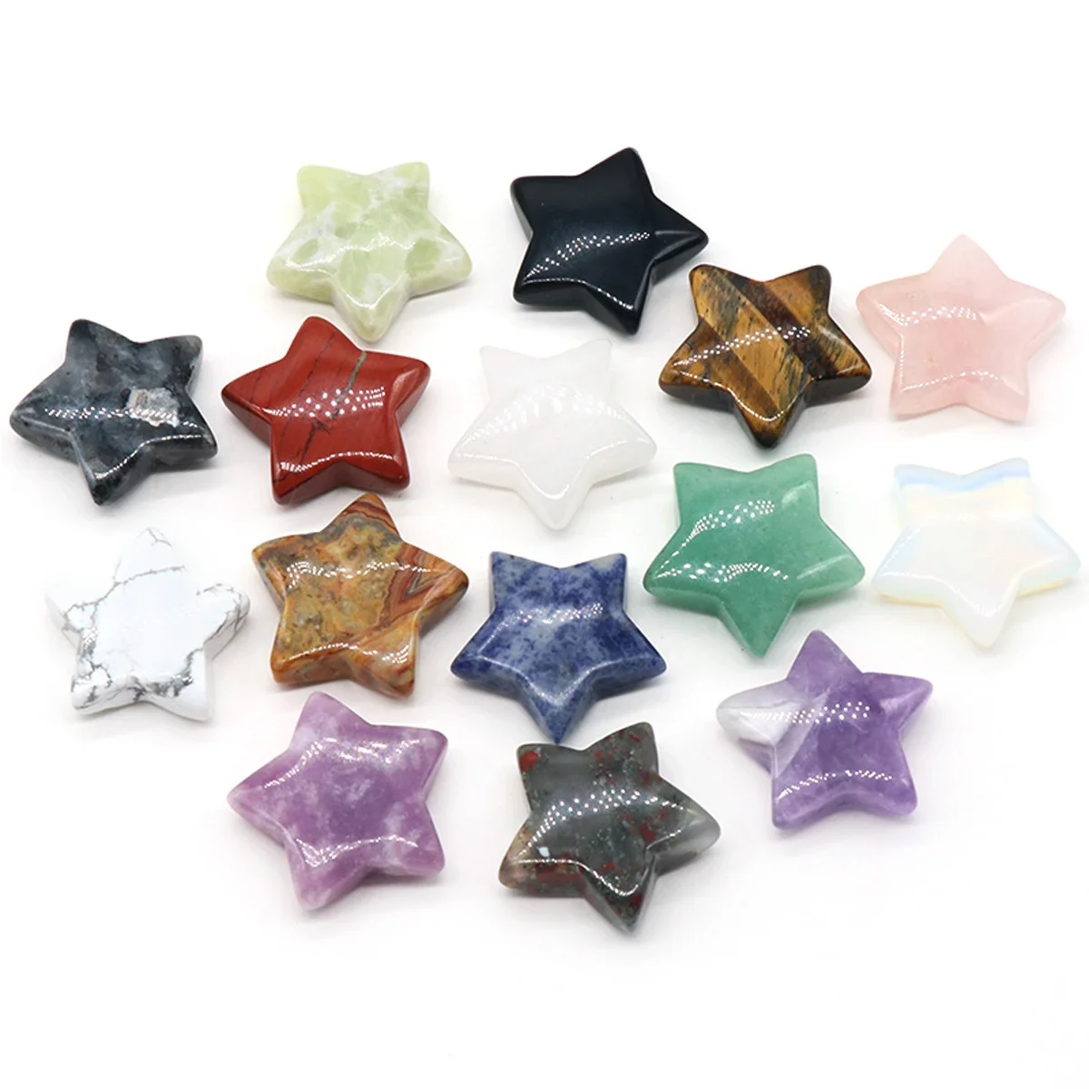 

Natural Stone pendant Star-shaped Without Holes Gemstone for Jewelry Making Personality Earring Bracelet Accessories Gifts