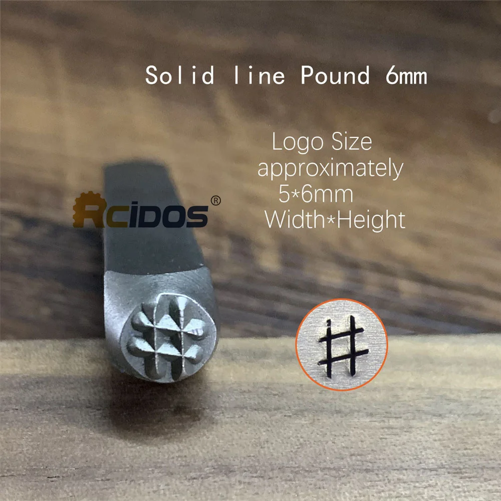 6mm Star Pound Asterisk Design Metal Jewelry Stamps RCIDOS Dot DIY Bracelet/jewelry symbols steel stamp 1pcs price metal stamping tool