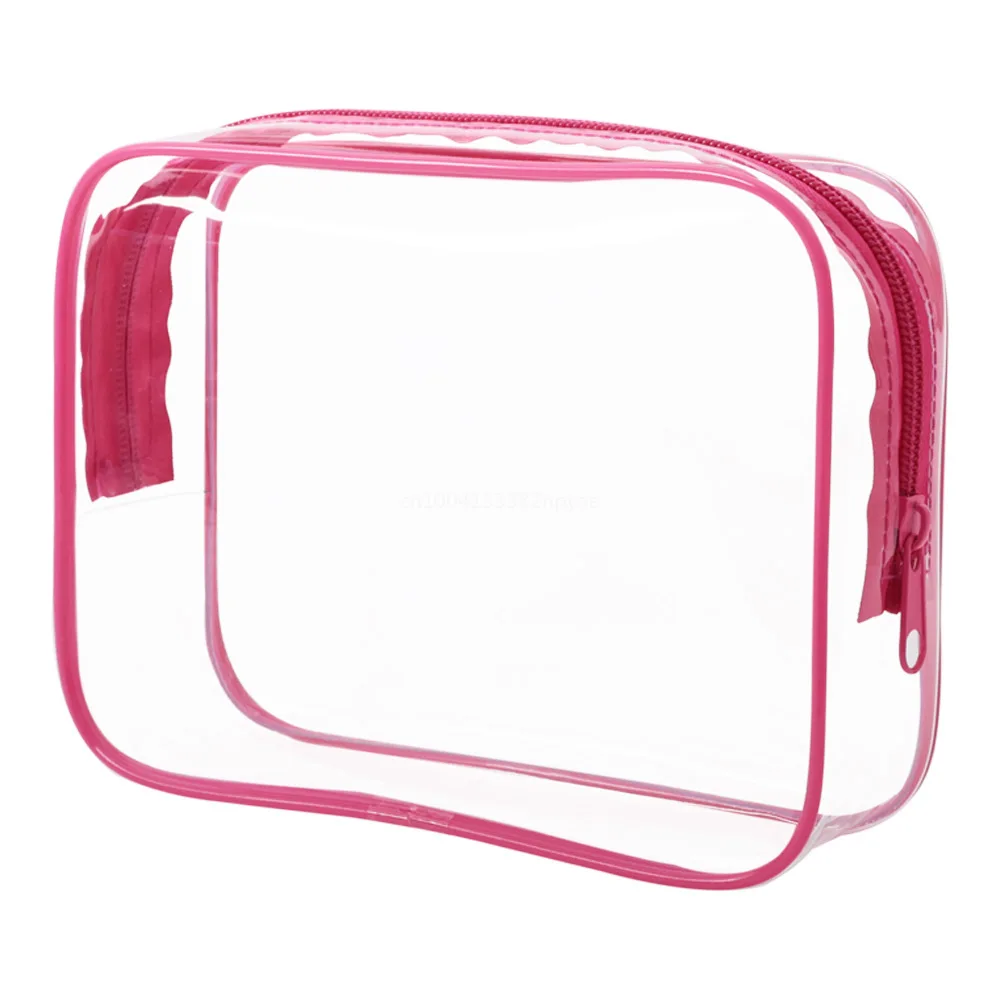 PVC Travel Storage Bag Cosmetic Bags Waterproof Transparent Cases Large Capacity Plastic Zipper Wash Bag Portable Make Up Pounch 5