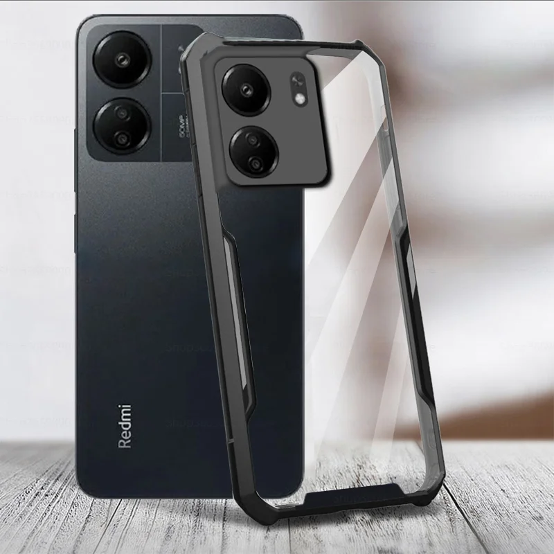 Clear Acrylic Shockproof Armor Case with Lens Protection