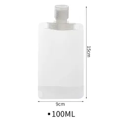 10-Piece Travel-Size Thickened Cosmetic Containers for Lotion, Shower Gel, Shampoo, and Cleanser (10Pcs 100ML)