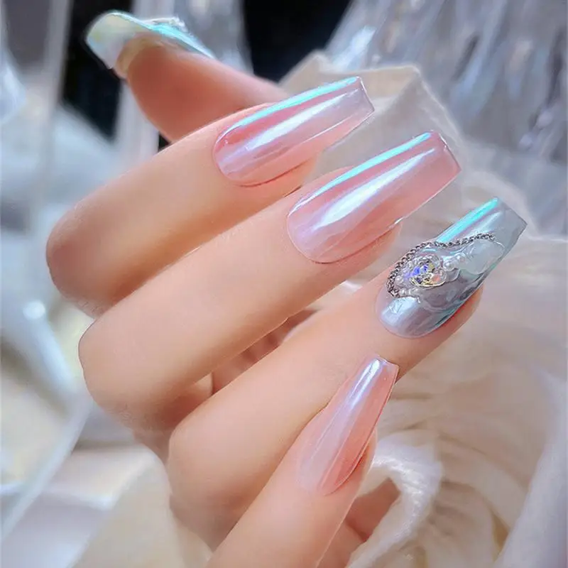 미러 밀가루 플래시 네일 용품, 쉬운 적용 네일 아트, 네일 글리터 미러 파우더 미러 미러, 오로라 색상