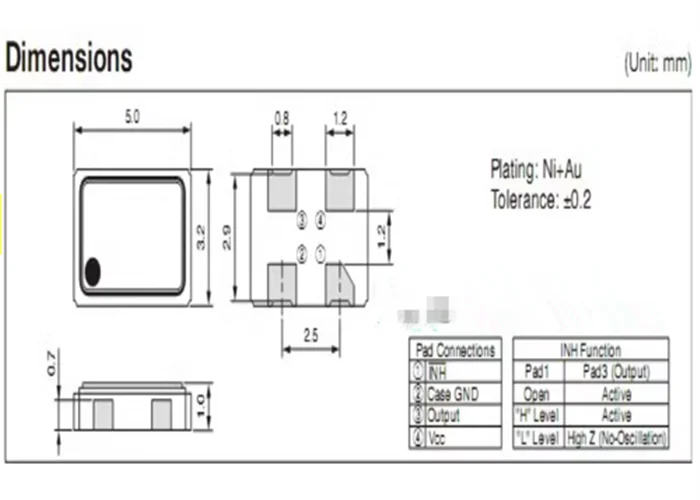 5PCS SMD 5032 active crystal oscillator 32.768K 32.768KHZ 32.768 5.0*3.2MM SMD CRYSTAL OSCILLATOR OSC 32.768KHZ3.3V-5V