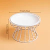 1Set (1pc rack + 1pc bowl) ceramic high-rise cat bowl，Easy to Clean 1pc Raised Ceramic Cat Food Bowl - Anti-Spill Pet Bowl 4