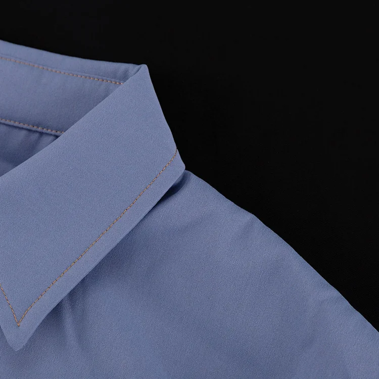 Lapel Patchwork Fashion Shirts For Women Slim Long Sleeve Pocket High Waist Autumn 2025 Cardigan Vintage Shirts Streetwear