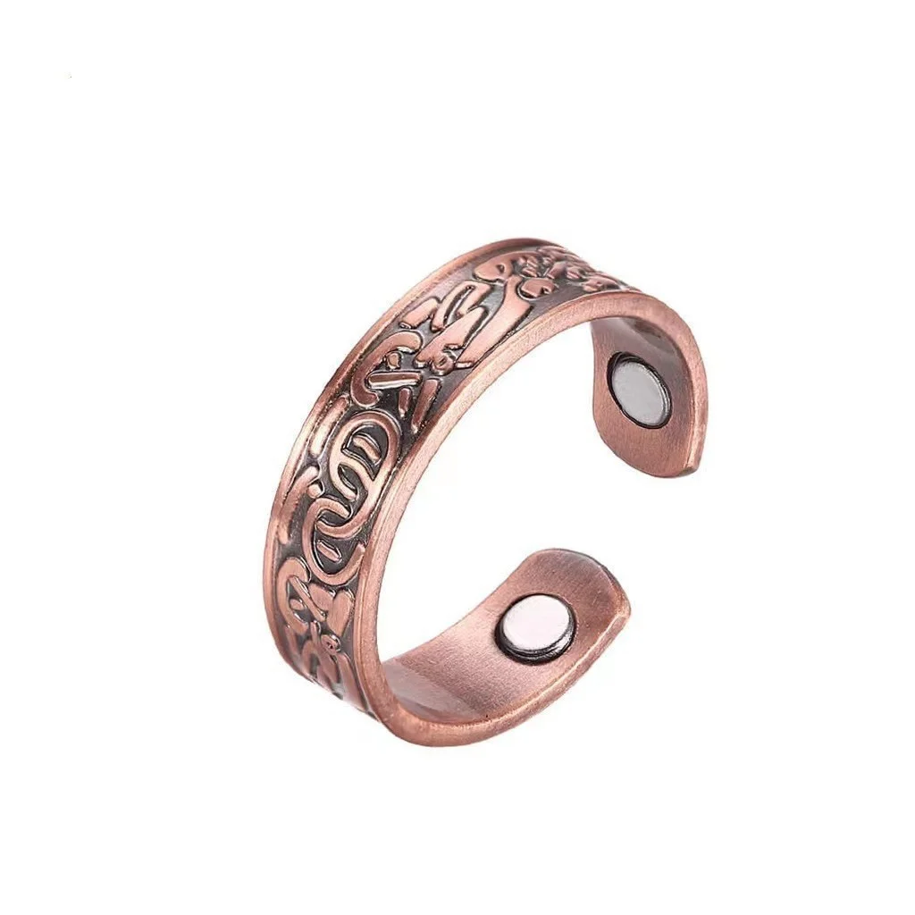 European and American Retro Double-ring Pattern Magnetic Bracelet Set