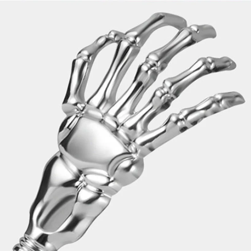 Skull Palm Telescopic Back Scratcher Hand Massager backslap with Rubber thumbnail 7