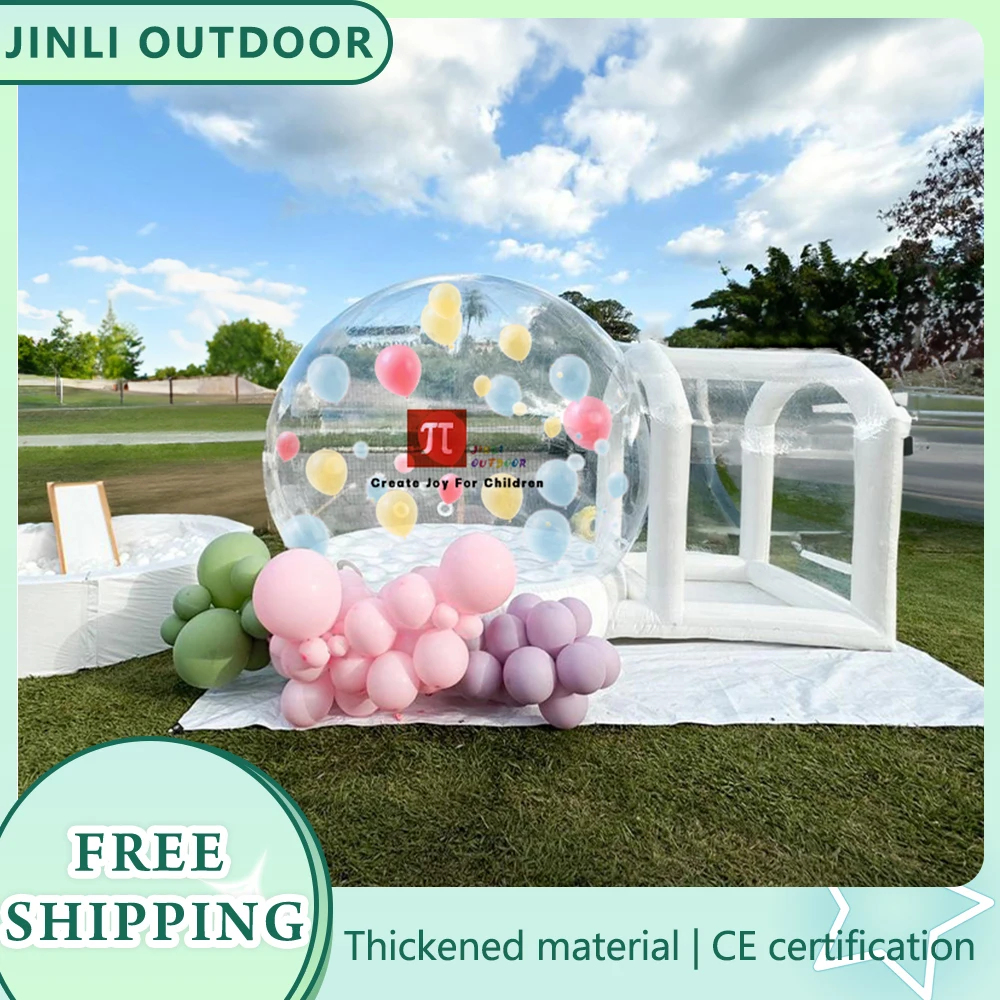 ​Inflatable Bubble House Kids Play Tent with Blower Transparent PVC Outdoor Dome for Birthday Party Trampoline Play & Gifts​ 1