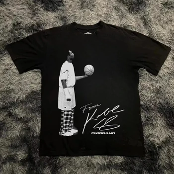 Summer Cotton T-shirt Street Wear Basketball Kobe Bryant Graphic Print Loose T-shirt Top Men's T-shirt for Both Men and Women 1