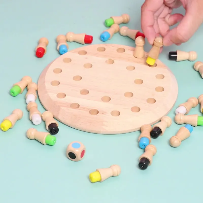 

Kids Game Chess Wooden Memory Match Stick Fun Color Game Board Puzzles Educational Toy Cognitive Ability Learning Children Toys