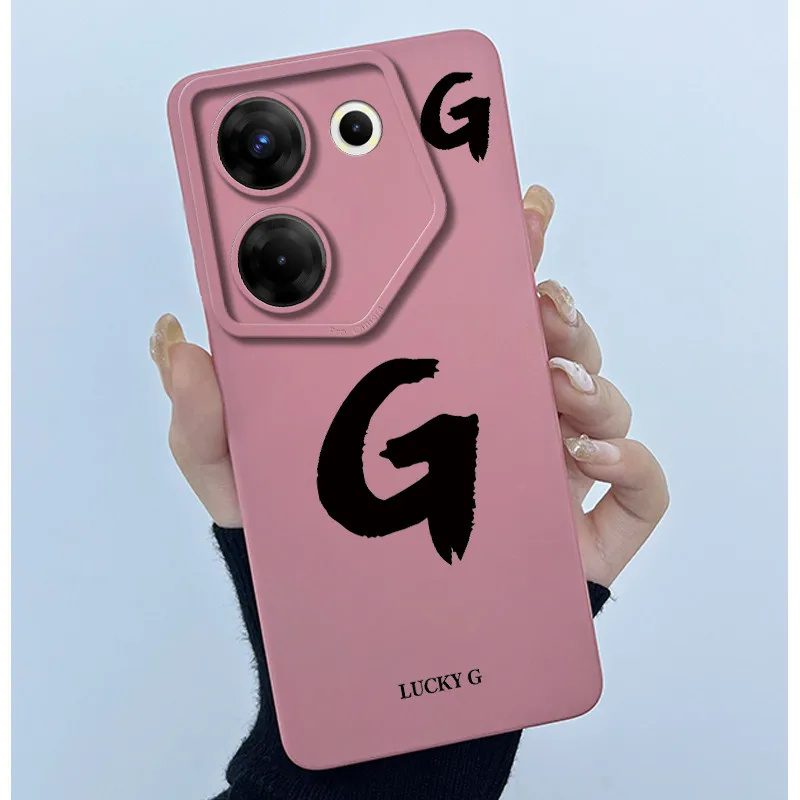 Cute Letter Silicone Soft Phone Bumper Case Cover