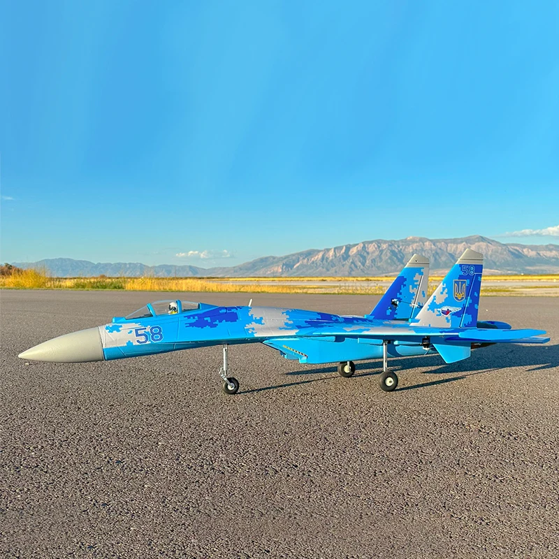 6 CH FlyFans Ukrainian Digital SU-27 Twin 64mm RC EDF Jet PNP Version Plane 3