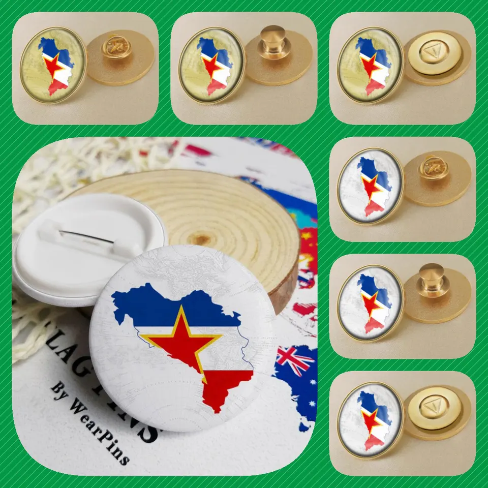 ピンバッジ YUGOSLAVIA Peoples Army - Naval Technical Academy pin badge ピンバッジ YUGOSLAVIA Peoples Army JNA - 1944 -1974 TANK BRIGADE