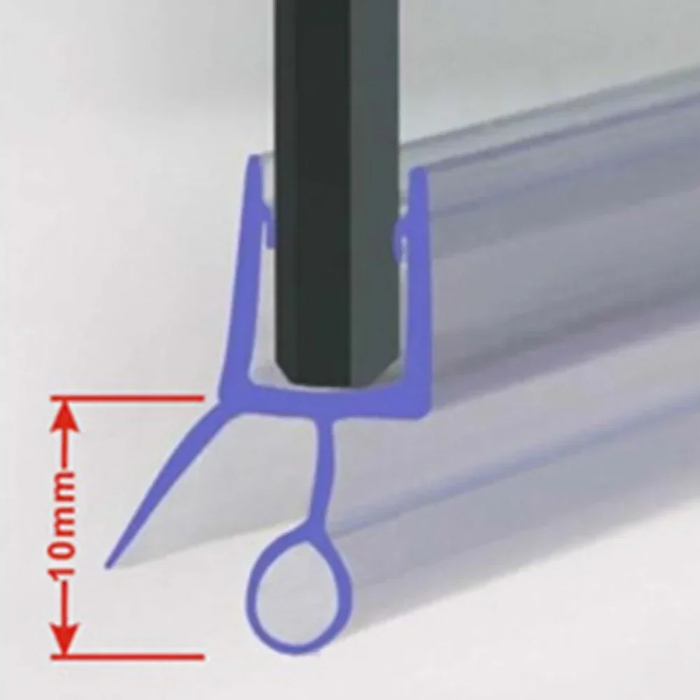 2pcs PVC Rubber Glass Door Sealing Strip 6/8/10/12mm Bath Shower Screen Seal Gap Window Door Weatherstrip Water Stopper