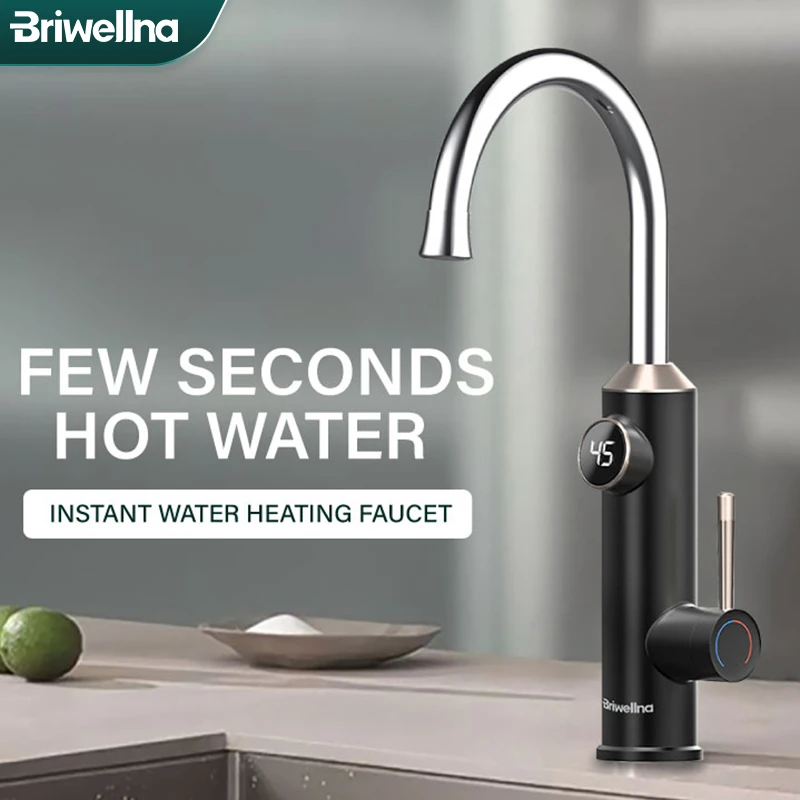 Briwellna 220V Electric Instant Water Heater 2 in 1 Kitchen Faucet