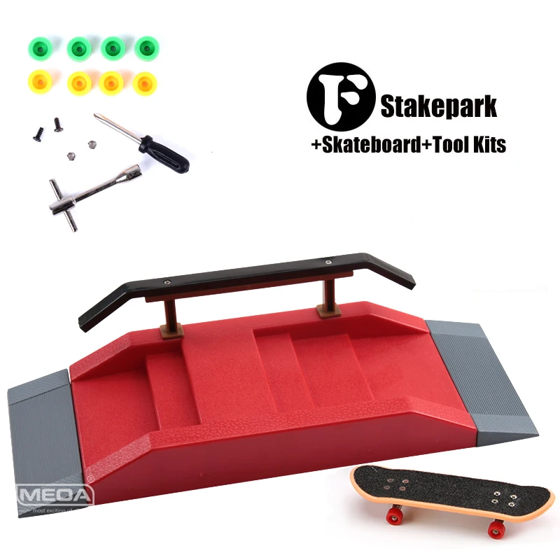 9 In 1 Finger Skateboards DIY Skate Park Ramp Parts For Tech Deck Scene Venue Combination Set For Children Indoor Home Toys