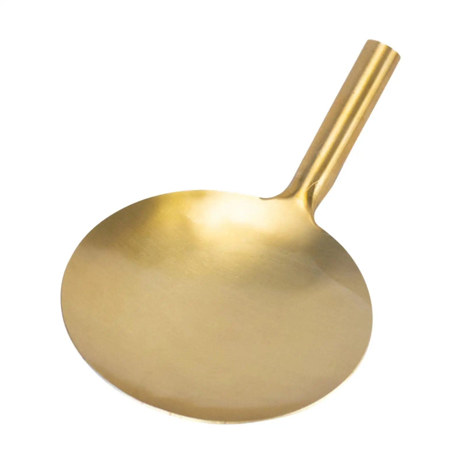 Tofu Scoop with Handle Brass Kitchen Utensil Restaurant Oil Skimming Ladle Tofu Brain Spoon Rice Spatula Jelly Scoop