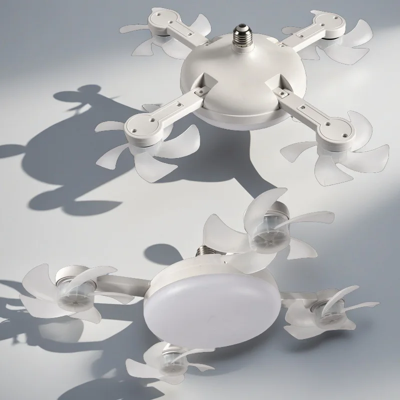 LED Ceiling Fan Lights 40W E27 with Remote Control for Dimming 85-265V for Living Room Study Household